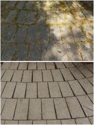 Before & After Brick Patio Power Washing